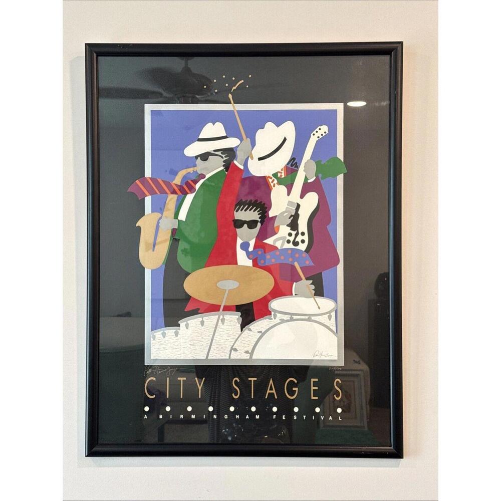 1992 City Stages Patti Harris Googe Signed Numbered 82/500 Art Birmingham Fest